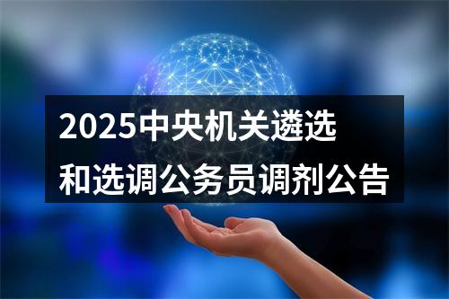 2025中央机关遴选和选调公务员调剂公告 图片