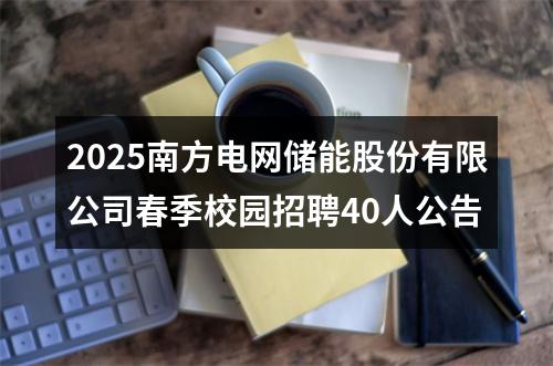 2025南方电网储能股份有限公司春季校园招聘40人公告 图片